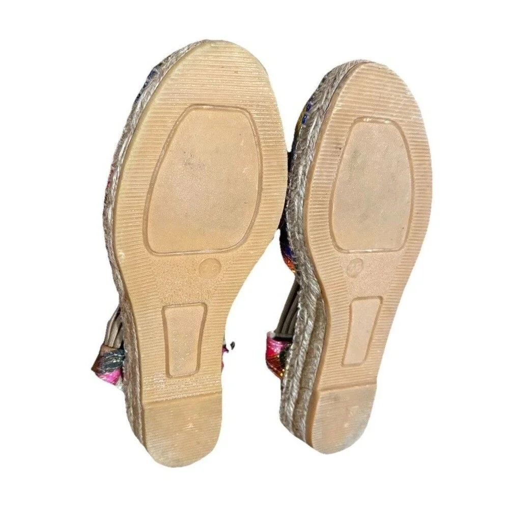 Toni Pons Gold Metallic Slingback Espadrille Sandals Women's EU Size 36/US 5.5-6